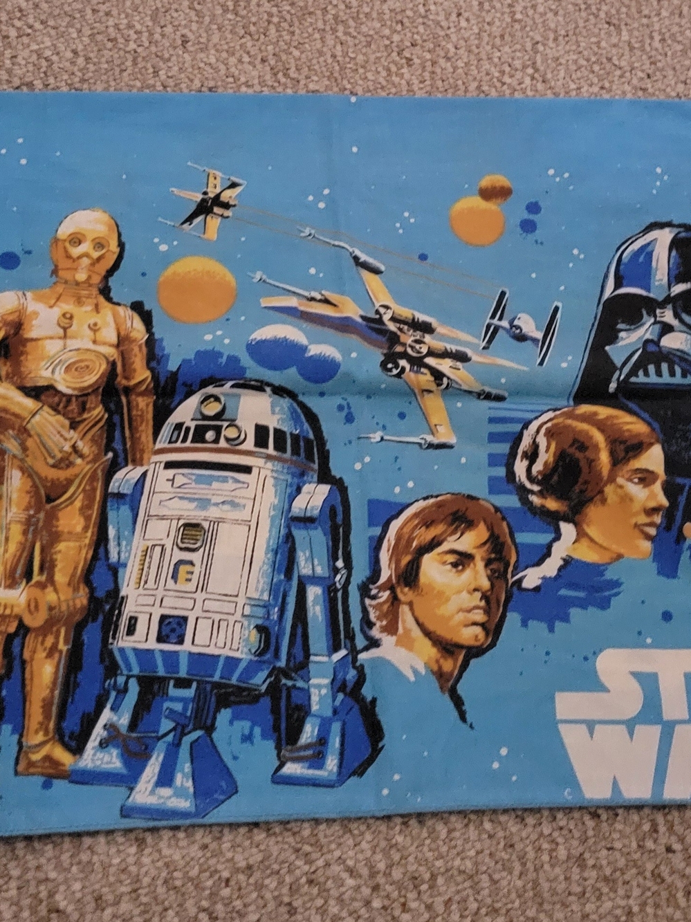 Rare Vintage 1977 Star Wars: A New Hope Pillowcase Manufactured by Bibb